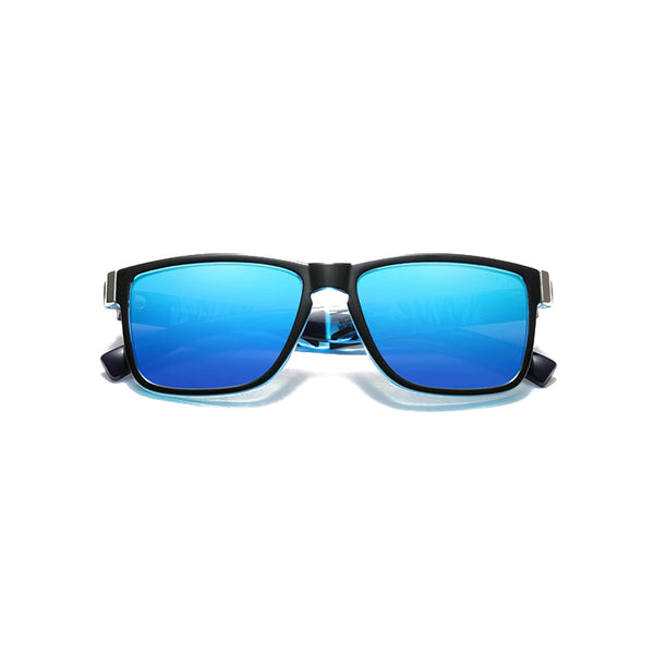 Kingseven UV400 TR90 Retro Square Polarized Sunglasses - Blue