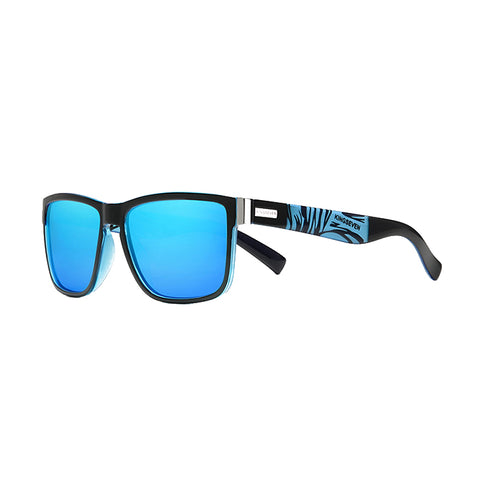 Kingseven UV400 TR90 Retro Square Polarized Sunglasses - Blue